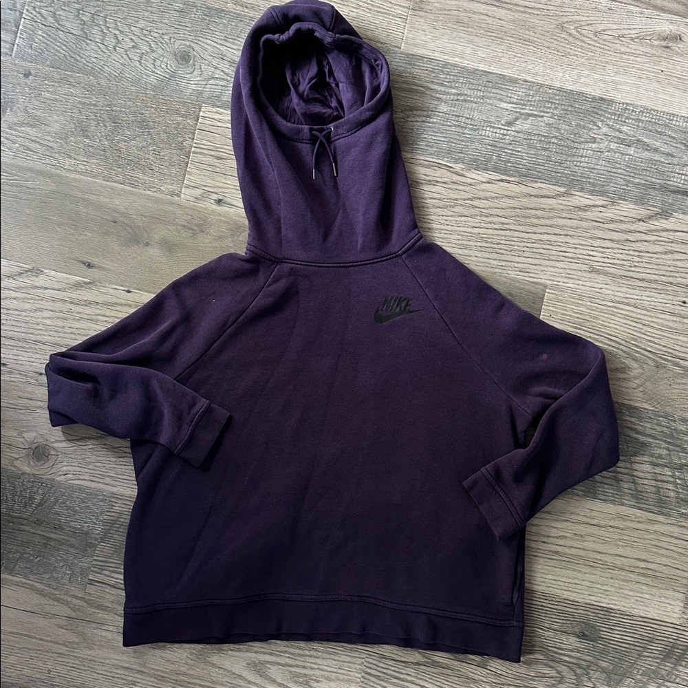 Nike rally funnel neck Deep Purple Hoodie women's‎ XL
